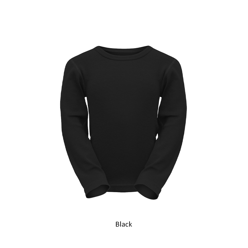 THERMATECH Kid's Essential Long Sleeve Crew (Black)